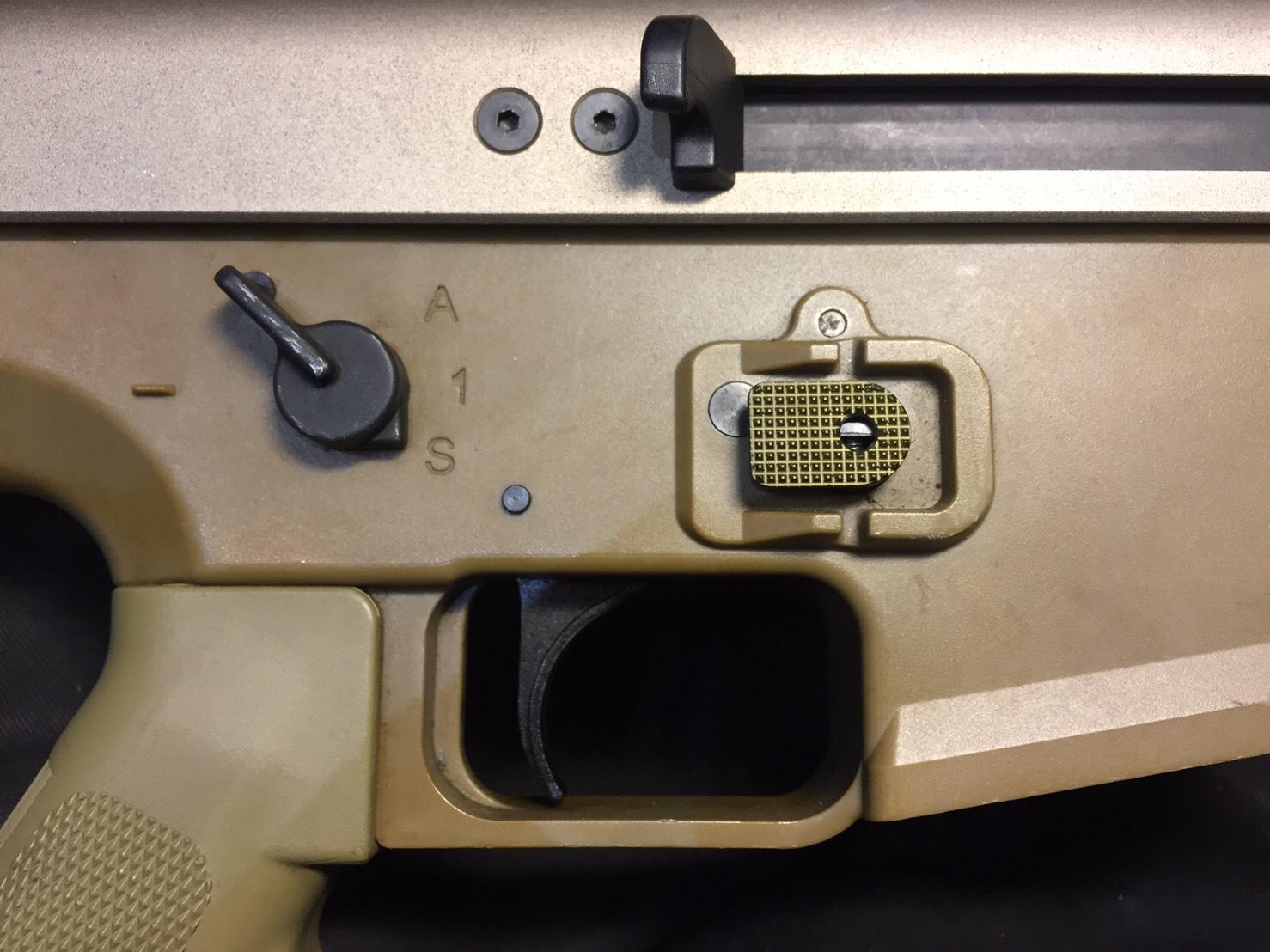 Eagle Eye SE Style SCAR Mag Release for VFC / WE / TM SCAR ( BK / DE )-Dark Earth ( DE )