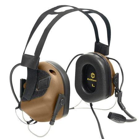 Earmor MilPro M32N Mark3 Tactical Headset ( Mil Spec Communication Hearing Protector ) ( OPSMEN )-Coyote Brown