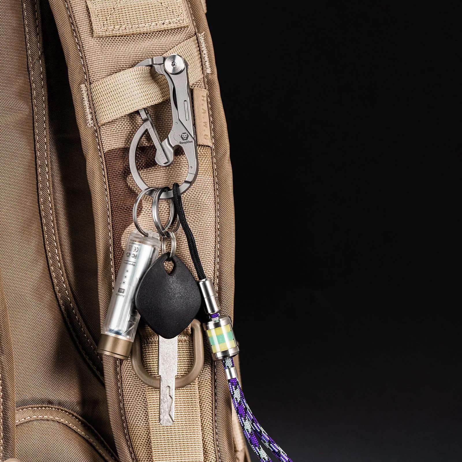 RovyVon U4 Pro+ Titanium Multi-Tool Carabiner-T6 / T8