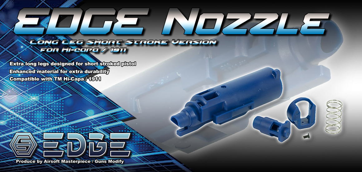 EDGE Long Legs Short Stroke Version Nozzle for Marui TM Hi-Capa 5.1 / 1911 GBBP Series
