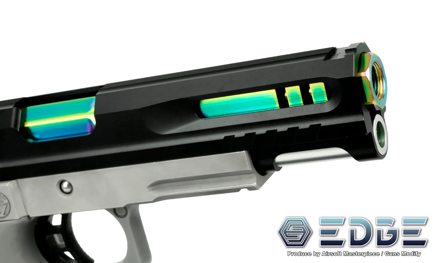 EDGE HEXA Stainless Steel Outer Barrel for Marui TM Hi-Capa 5.1 / 1911 GBBP Series-Silver