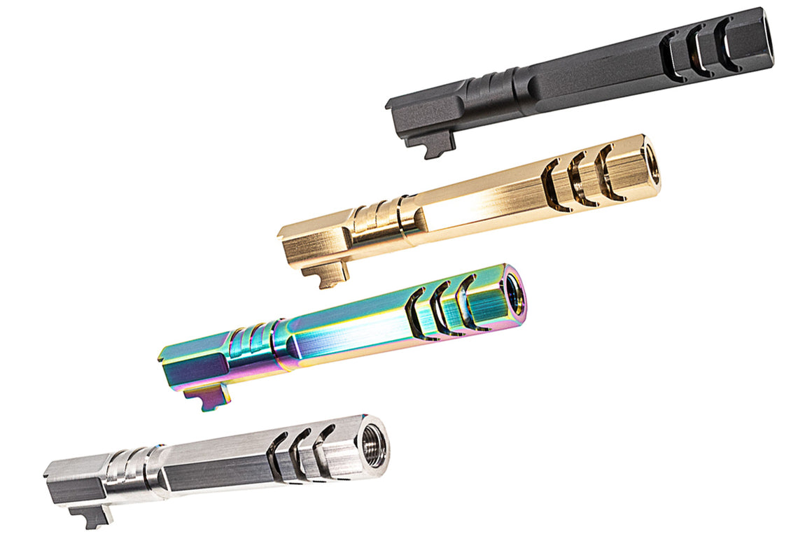 EDGE HEXA Stainless Steel Outer Barrel for Marui TM Hi-Capa 5.1 / 1911 GBBP Series-Silver