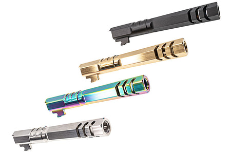 EDGE HEXA Stainless Steel Outer Barrel for Marui TM Hi-Capa 5.1 / 1911 GBBP Series-Silver