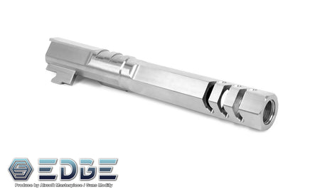 EDGE HEXA Stainless Steel Outer Barrel for Marui TM Hi-Capa 5.1 / 1911 GBBP Series-Silver