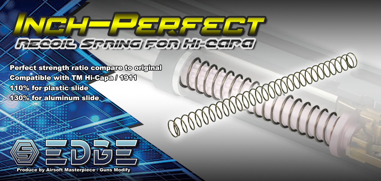 EDGE INCH-PERFECT Recoil Spring for Marui TM Hi-Capa /1911 GBBP Series-130%