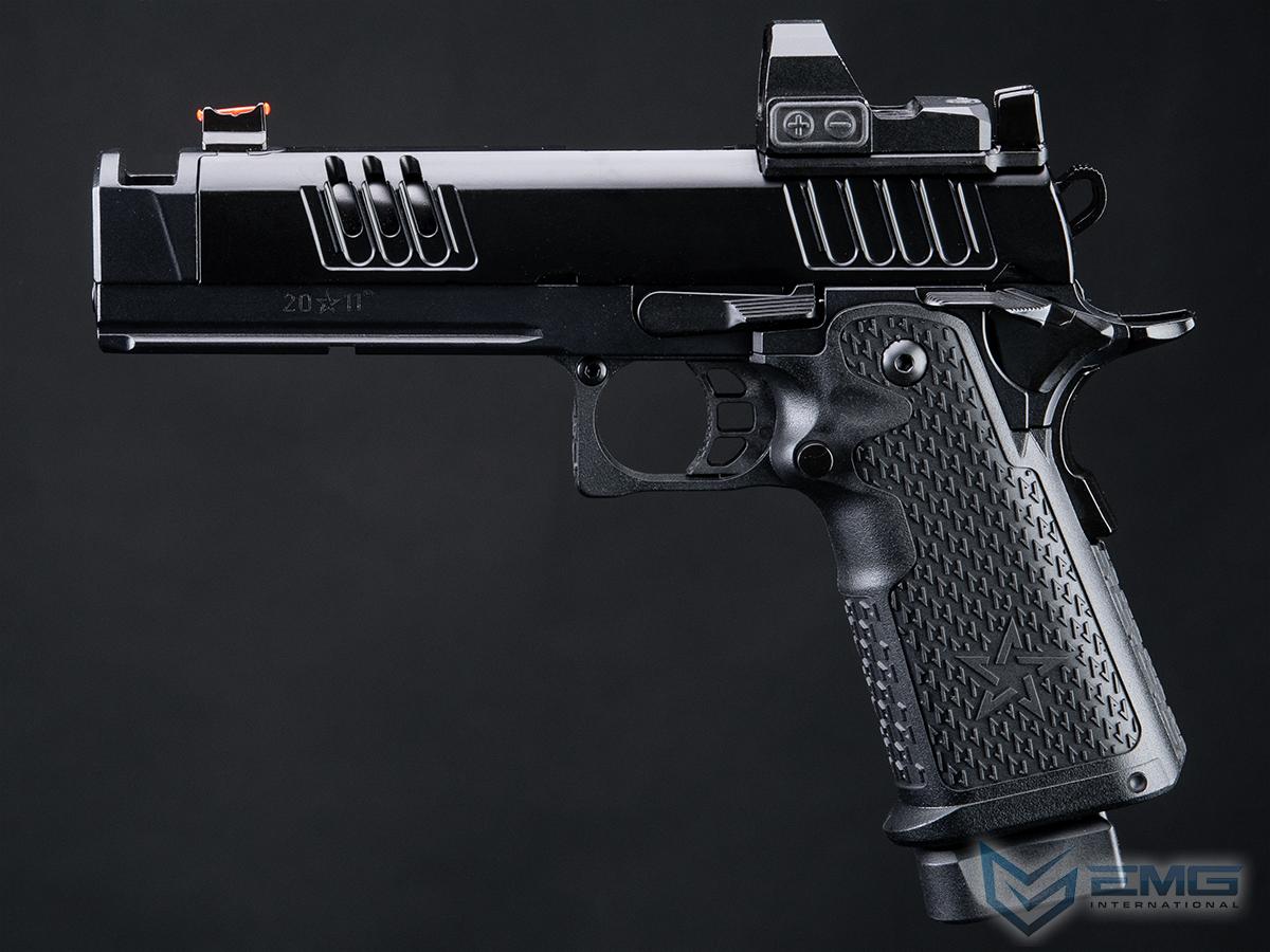 EMG Staccato Licensed XC 2011 CNC AI Slide Hi-Capa GBBP Gas Blowback Pistol Airsoft ( Model: VIP Grip / CNC / Green Gas )