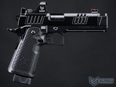 EMG Staccato Licensed XC 2011 Hi-Capa GBBP Gas Blowback Pistol Airsoft ( Model: VIP Grip / Standard / Green Gas )