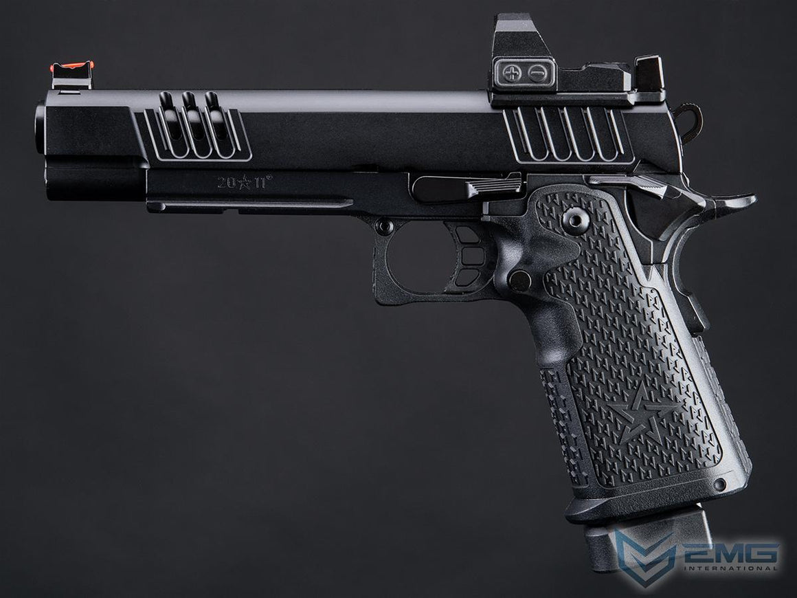 EMG Staccato Licensed XL 2011 CNC AI Slide Hi-Capa GBBP Gas Blowback Pistol Airsoft ( Model: VIP Grip / CNC / Green Gas )