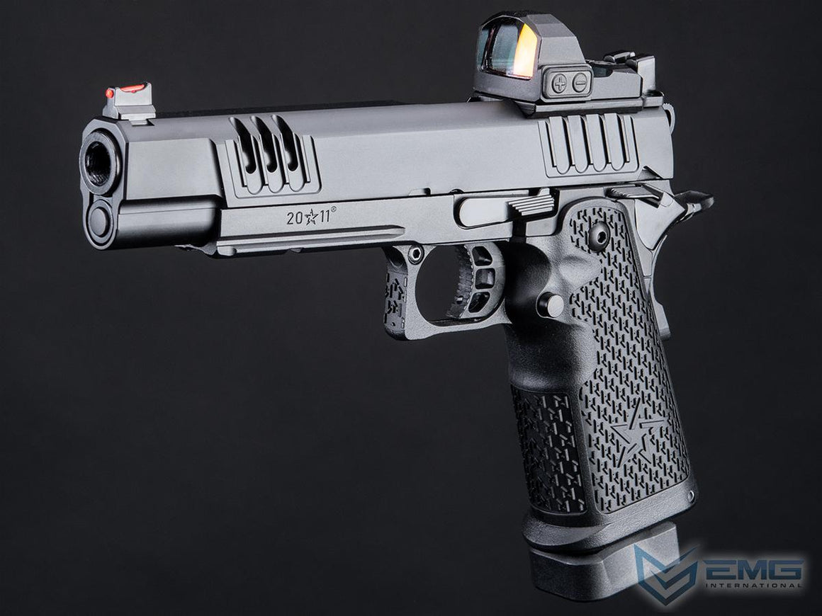 EMG Staccato Licensed XL 2011 CNC AI Slide Hi-Capa GBBP Gas Blowback Pistol Airsoft ( Model: VIP Grip / CNC / Green Gas )