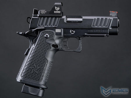 EMG Staccato Licensed C2 Compact 2011 Hi-Capa GBBP Gas Blowback Pistol Airsoft ( Model: VIP Grip / Standard / Green Gas )