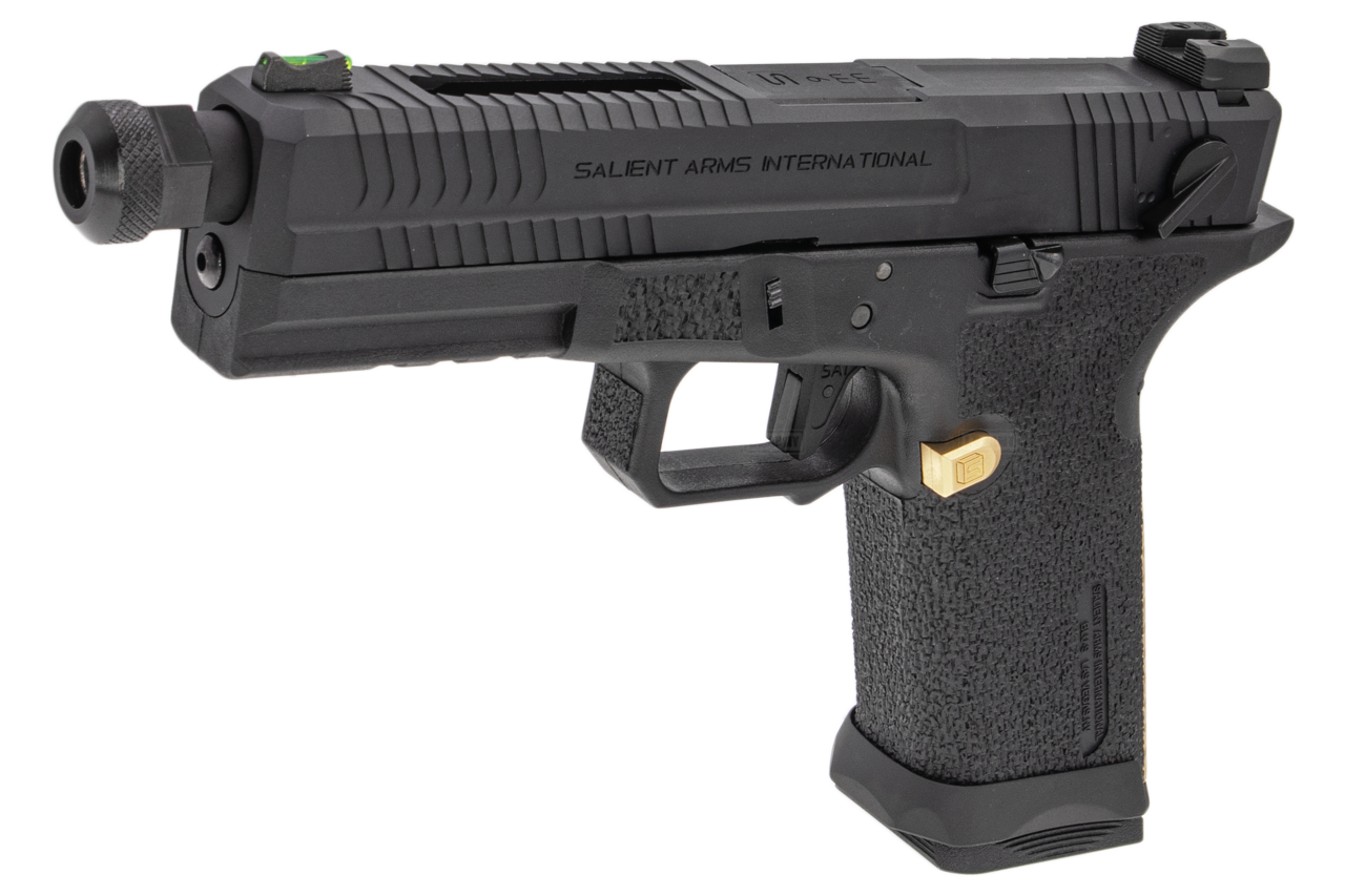 EMG SAI BLU Model 17 Standard GBB Pistol Airsoft ( Full Auto / Aluminum / Green Gas Type ) ( Black & Gold ) #SA-BL0150
