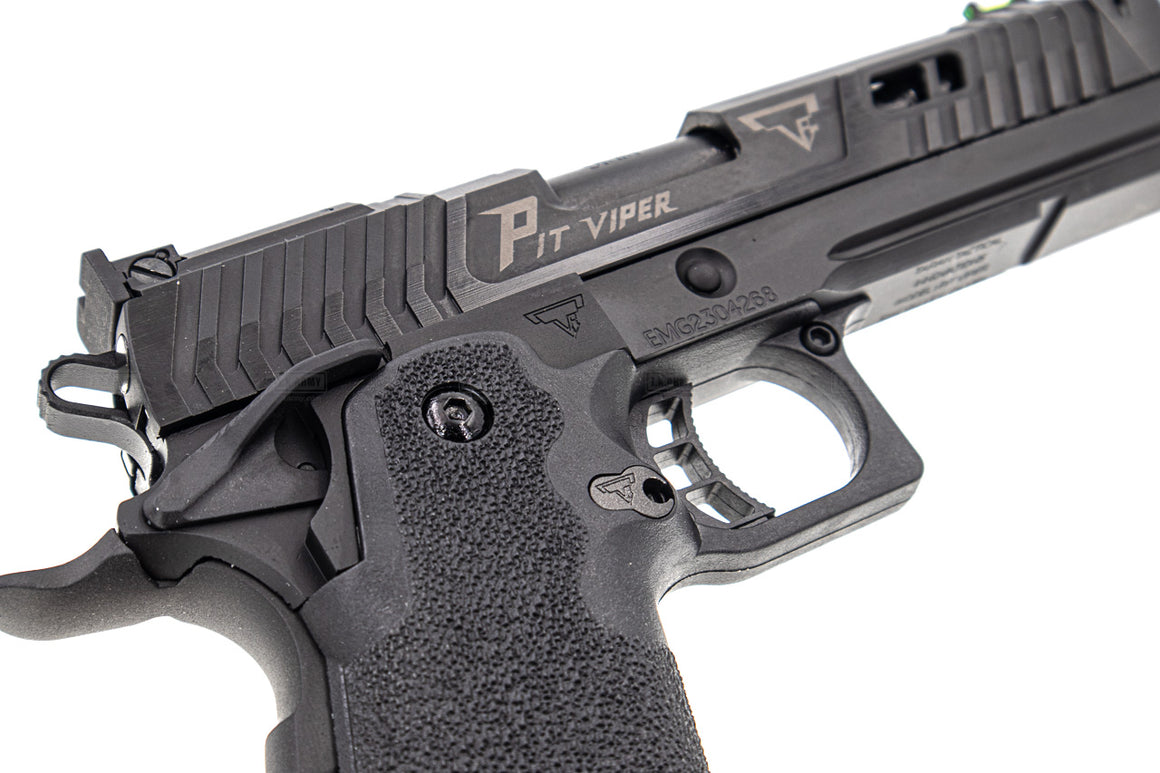 EMG TTI Licensed JW4 2011 Pit Viper Hi-Capa GBB Pistol Airsoft ( Black Version ) ( by AW Custom / Full Auto / Gas / TT-PV0131 ) ( Licensed by Taran Tactical Innovations ) ( John Wick )