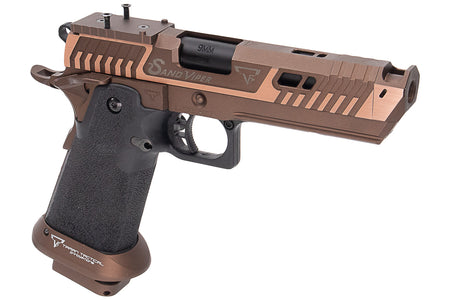 EMG TTI Licensed JW4 Sand Viper Hi-Capa GBB Pistol Airsoft ( by AW Custom / Semi-Auto / Full Auto / Gas / TT-SV0130 ) ( Licensed by Taran Tactical Innovations ) ( John Wick )