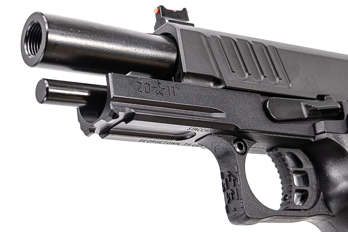 EMG Staccato Licensed C2 Compact 2011 CNC AI Slide Hi-Capa GBBP Gas Blowback Pistol Airsoft ( Model: VIP Grip / CNC / Green Gas )