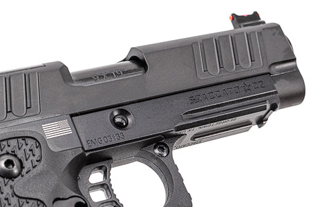 EMG Staccato Licensed C2 Compact 2011 CNC AI Slide Hi-Capa GBBP Gas Blowback Pistol Airsoft ( Model: VIP Grip / CNC / Green Gas )