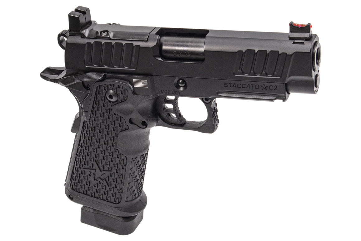 EMG Staccato Licensed C2 Compact 2011 Hi-Capa GBBP Gas Blowback Pistol Airsoft ( Model: VIP Grip / Standard / Green Gas )