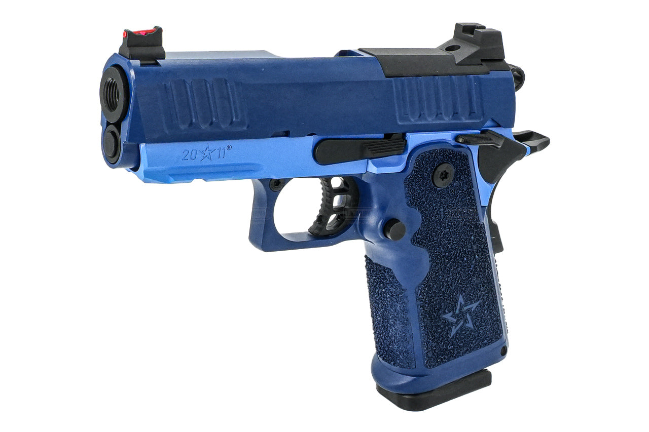 EMG Staccato Licensed CS 2011 Master Grip Hi-Capa GBB Pistol Airsoft ( by SAVIA ) ( Blue )