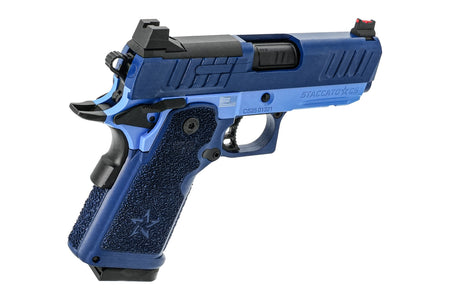 EMG Staccato Licensed CS 2011 Master Grip Hi-Capa GBB Pistol Airsoft ( by SAVIA ) ( Blue )