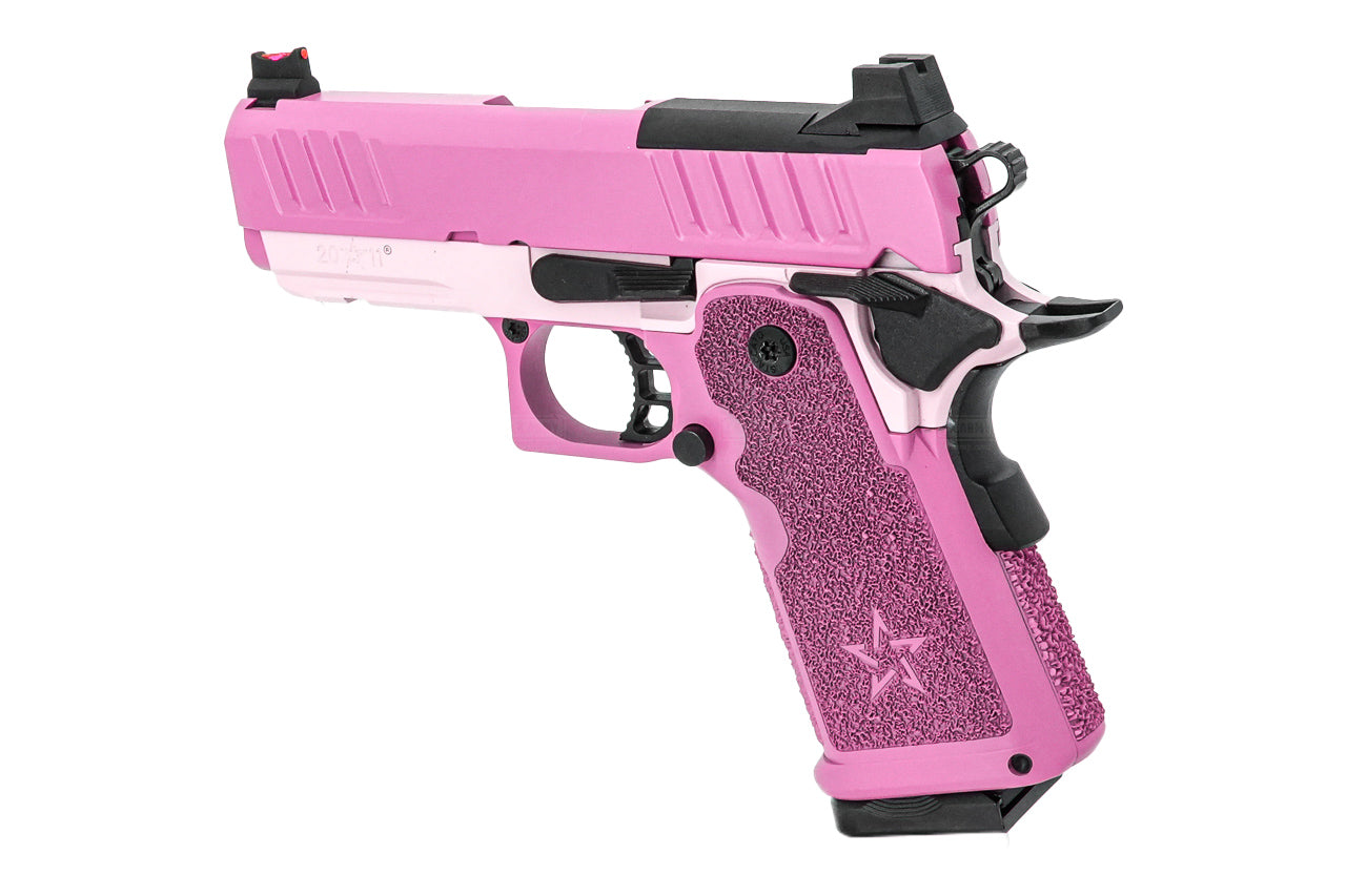 EMG Staccato Licensed CS 2011 Master Grip Hi-Capa GBB Pistol Airsoft ( by SAVIA ) ( Pink )