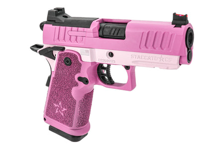 EMG Staccato Licensed CS 2011 Master Grip Hi-Capa GBB Pistol Airsoft ( by SAVIA ) ( Pink )