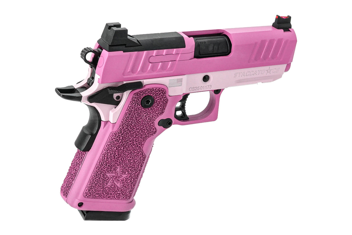 EMG Staccato Licensed CS 2011 Master Grip Hi-Capa GBB Pistol Airsoft ( by SAVIA ) ( Pink )
