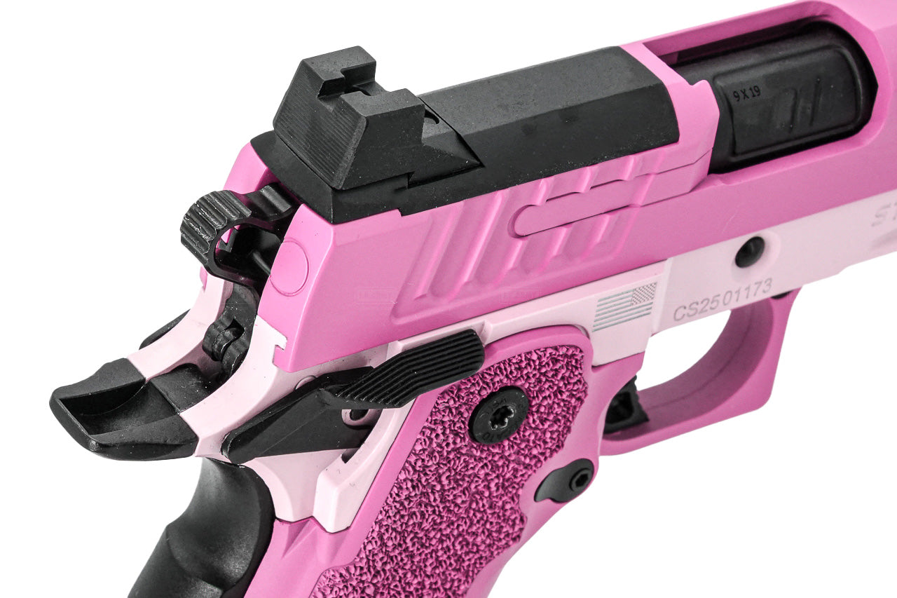 EMG Staccato Licensed CS 2011 Master Grip Hi-Capa GBB Pistol Airsoft ( by SAVIA ) ( Pink )