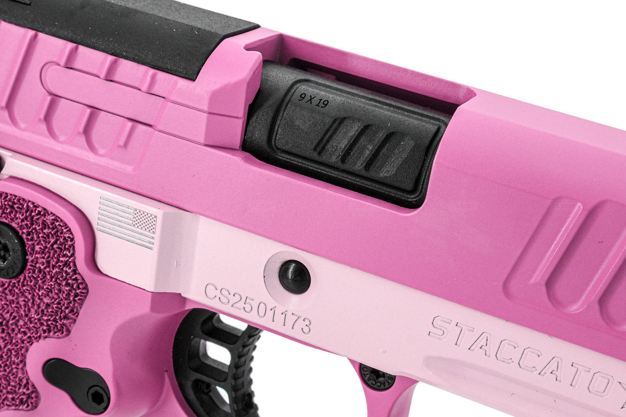 EMG Staccato Licensed CS 2011 Master Grip Hi-Capa GBB Pistol Airsoft ( by SAVIA ) ( Pink )