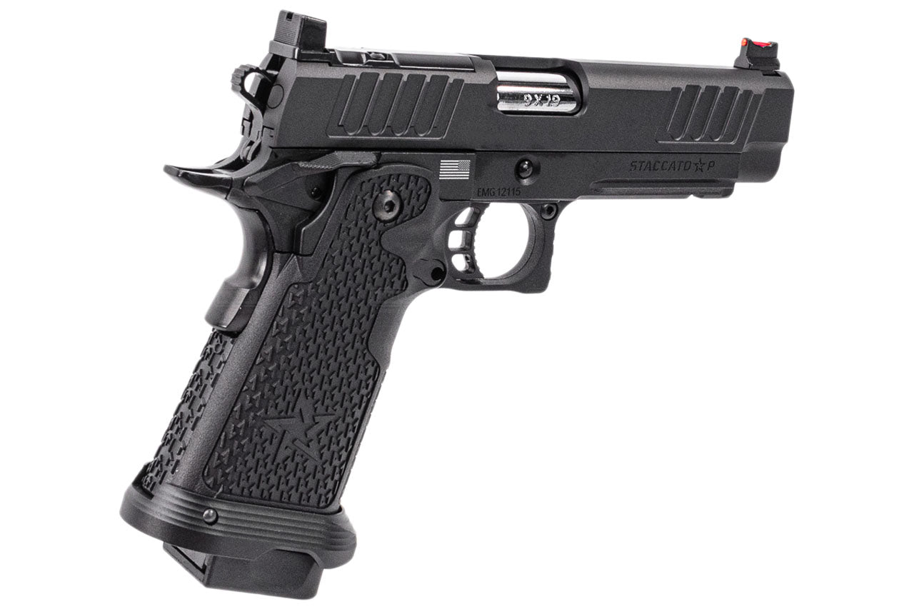 EMG Staccato Licensed P 2011 CNC AI Slide Hi-Capa GBBP Gas Blowback Pistol Airsoft ( Model: VIP Grip / CNC / Green Gas )