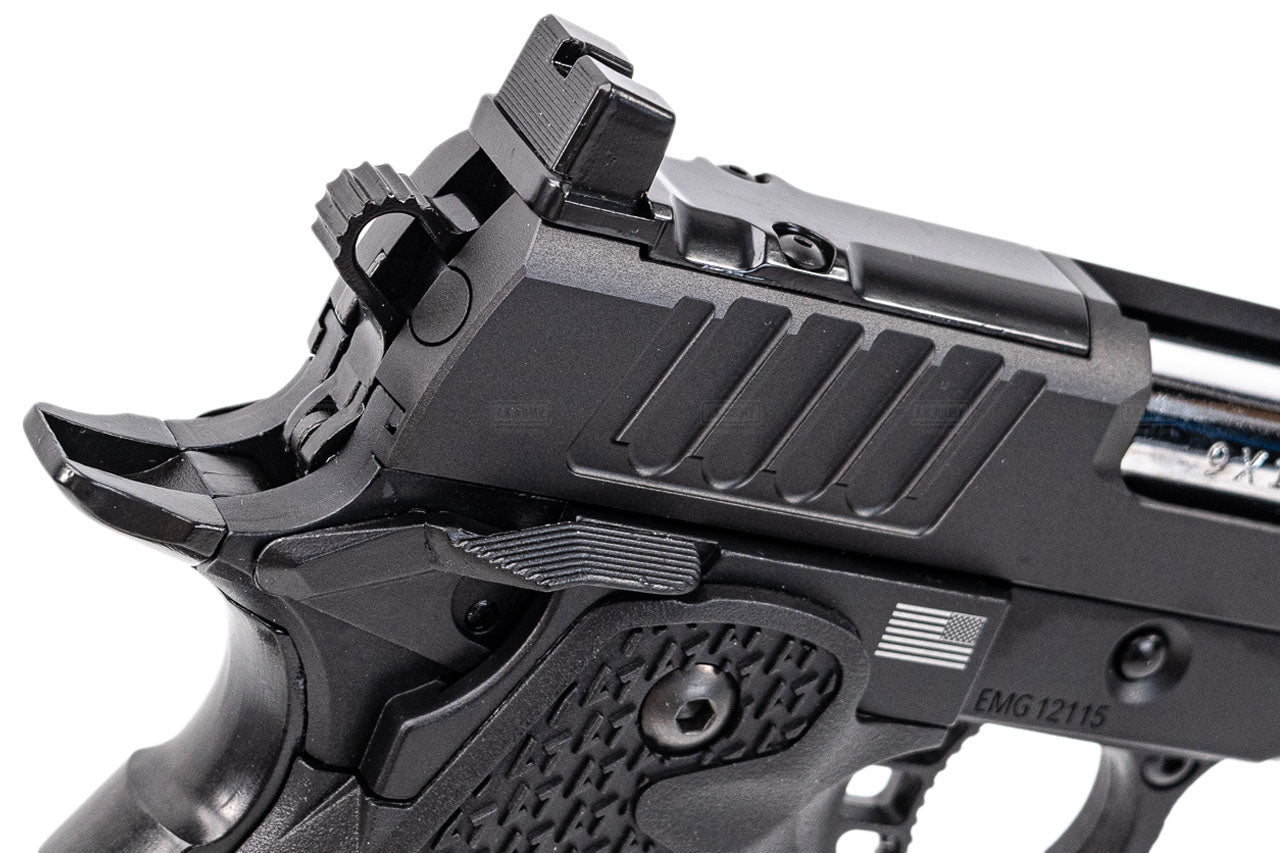 EMG Staccato Licensed P 2011 CNC AI Slide Hi-Capa GBBP Gas Blowback Pistol Airsoft ( Model: VIP Grip / CNC / Green Gas )