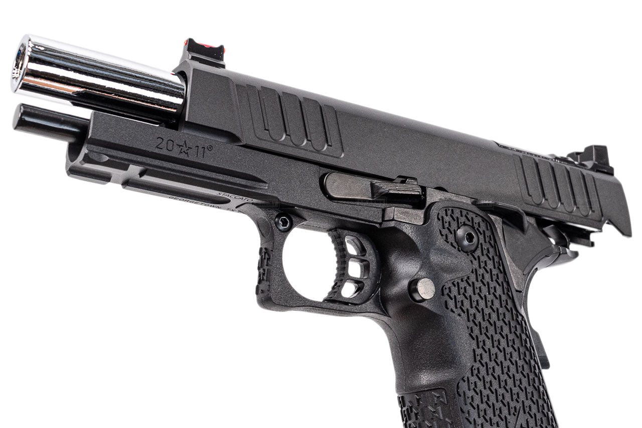 EMG Staccato Licensed P 2011 CNC AI Slide Hi-Capa GBBP Gas Blowback Pistol Airsoft ( Model: VIP Grip / CNC / Green Gas )