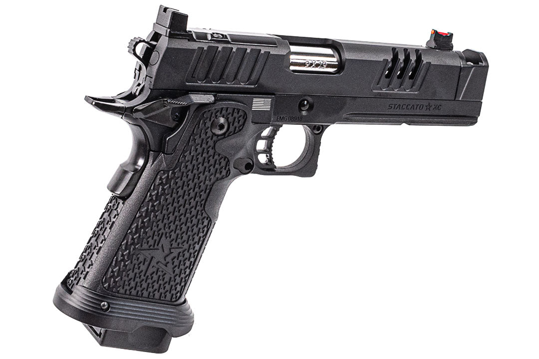 EMG Staccato Licensed XC 2011 CNC AI Slide Hi-Capa GBBP Gas Blowback Pistol Airsoft ( Model: VIP Grip / CNC / Green Gas )