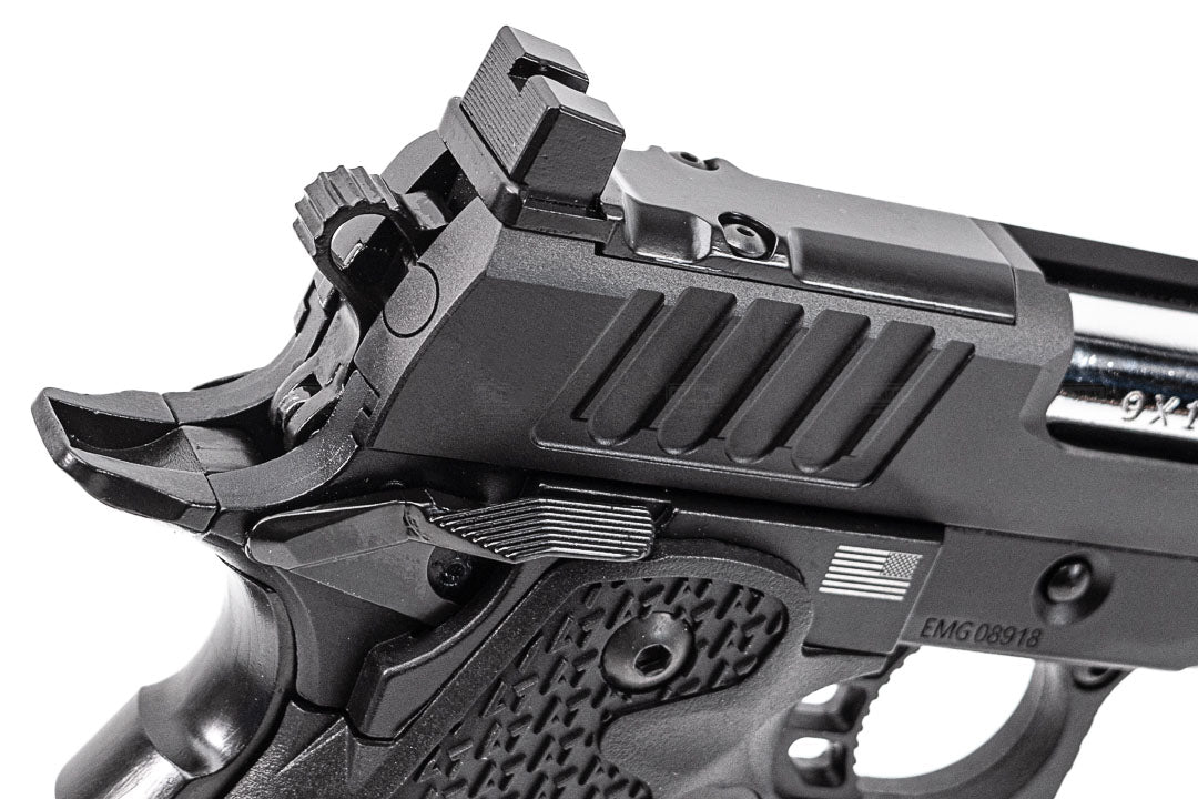 EMG Staccato Licensed XC 2011 CNC AI Slide Hi-Capa GBBP Gas Blowback Pistol Airsoft ( Model: VIP Grip / CNC / Green Gas )