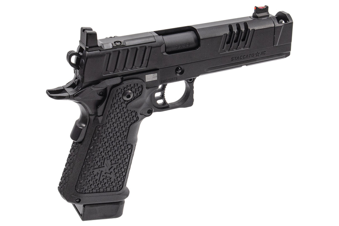 EMG Staccato Licensed XC 2011 Hi-Capa GBBP Gas Blowback Pistol Airsoft ( Model: VIP Grip / Standard / Green Gas )