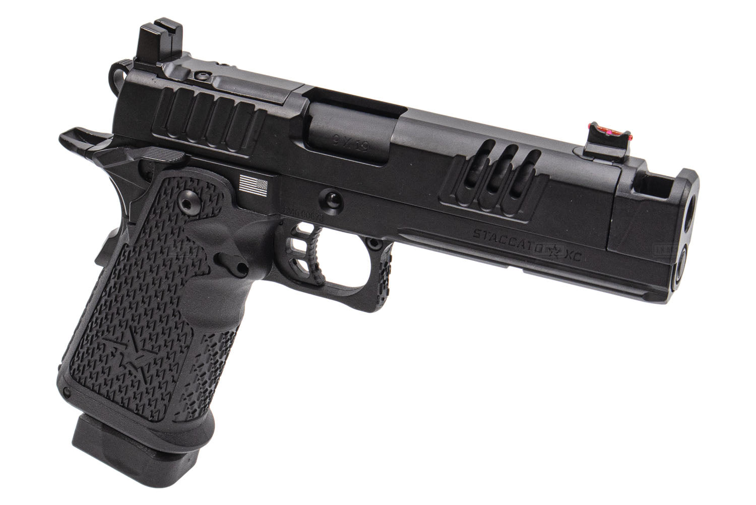 EMG Staccato Licensed XC 2011 Hi-Capa GBBP Gas Blowback Pistol Airsoft ( Model: VIP Grip / Standard / Green Gas )
