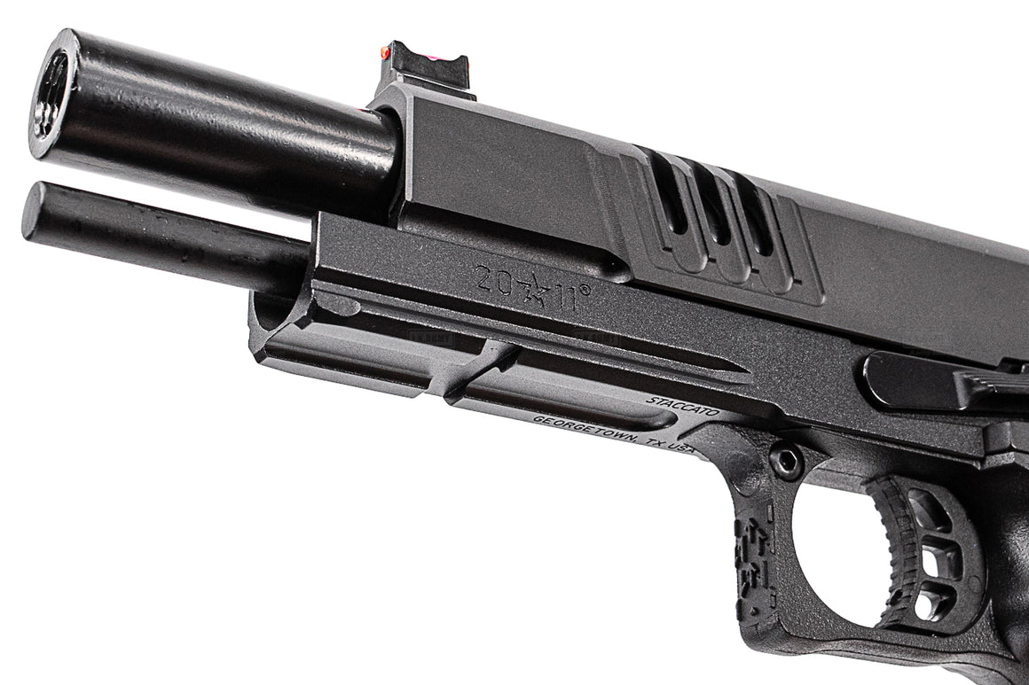 EMG Staccato Licensed XL 2011 CNC AI Slide Hi-Capa GBBP Gas Blowback Pistol Airsoft ( Model: VIP Grip / CNC / Green Gas )