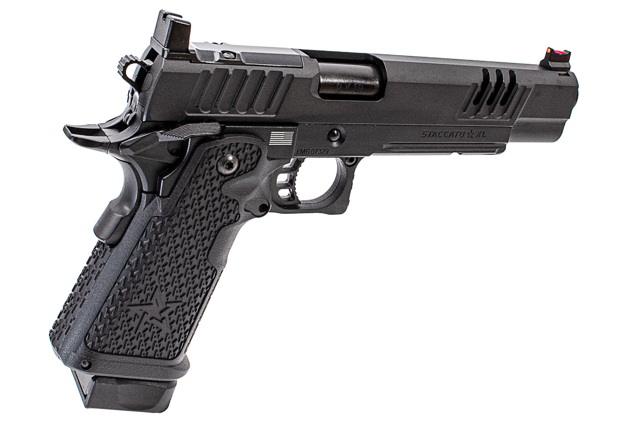 EMG Staccato Licensed XL 2011 CNC AI Slide Hi-Capa GBBP Gas Blowback Pistol Airsoft ( Model: VIP Grip / CNC / Green Gas )