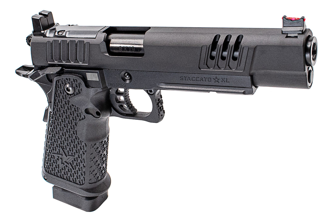 EMG Staccato Licensed XL 2011 CNC AI Slide Hi-Capa GBBP Gas Blowback Pistol Airsoft ( Model: VIP Grip / CNC / Green Gas )