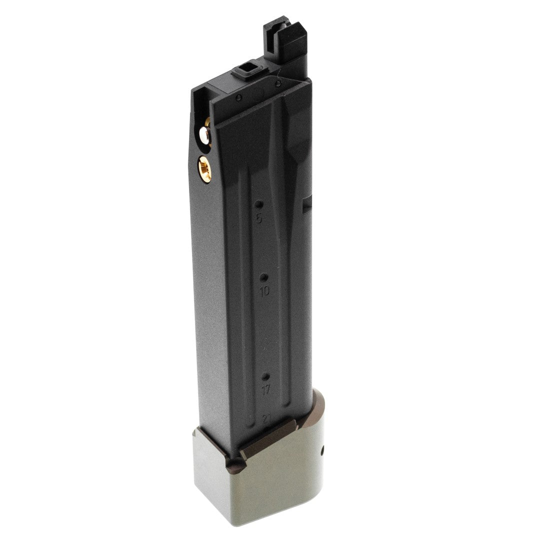 EMG TTI M17 M18 P320 Magazine Extensions Pad for SIG / VFC M17 M18 P320 GBBP Series ( Functional // +Gas +BBs Rds ) ( Licensed by Taran Tactical Innovations )-Grey