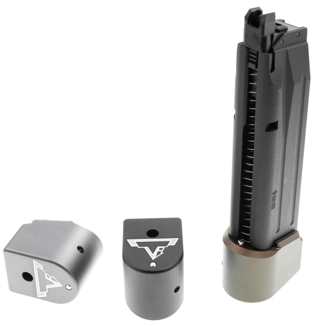 EMG TTI M17 M18 P320 Magazine Extensions Pad for SIG / VFC M17 M18 P320 GBBP Series ( Functional // +Gas +BBs Rds ) ( Licensed by Taran Tactical Innovations )-Grey