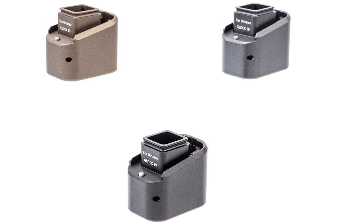 EMG TTI G19 Magazine Extensions Pad For ( UMAREX / VFC / Glock 19 ) / ( TM G Model 19 ) ( Functional ) ( Licensed by Taran Tactical Innovations )-Tokyo Marui ( TM )-Black