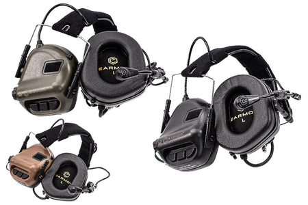 Earmor Tactical Electronic Hearing Protection M32X Plus Digital Noise Canceling Headset-FDE