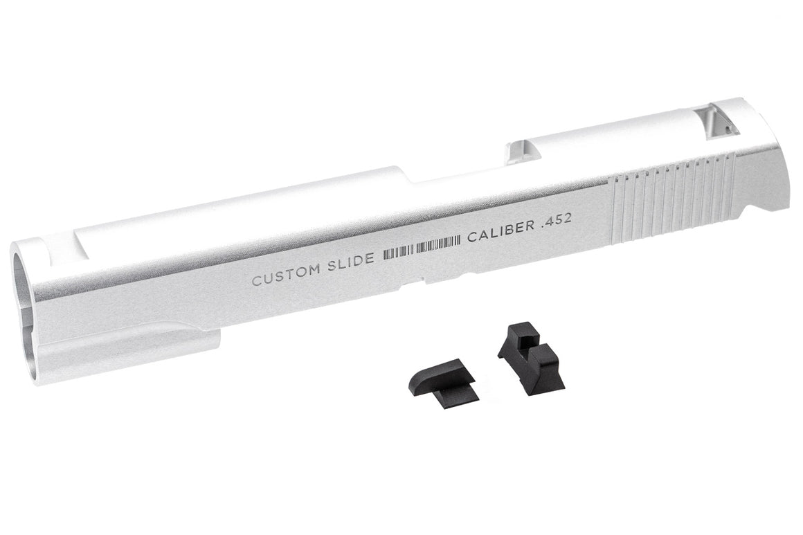 Enigma Hard Baller Style Slide for Tokyo Marui MEU GBB Pistol Airsoft Series ( Silver )