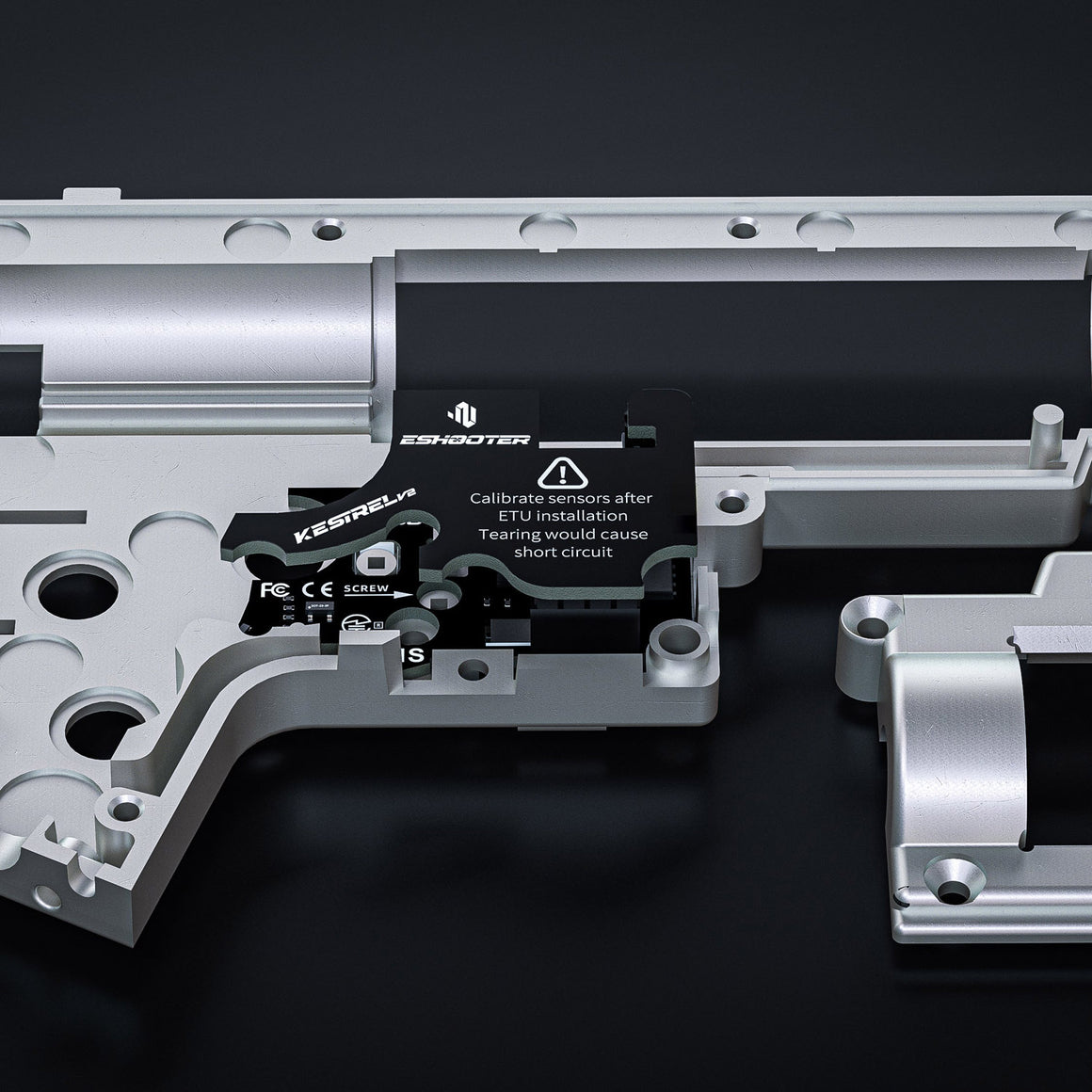 Eshooter Kestrel V2 ETU for V2 Gearbox AEG ( Wire: Backwired / Frontwired ) ( MOSFET, App, Bluetooth, Electronic Trigger )-Wire: Backwired
