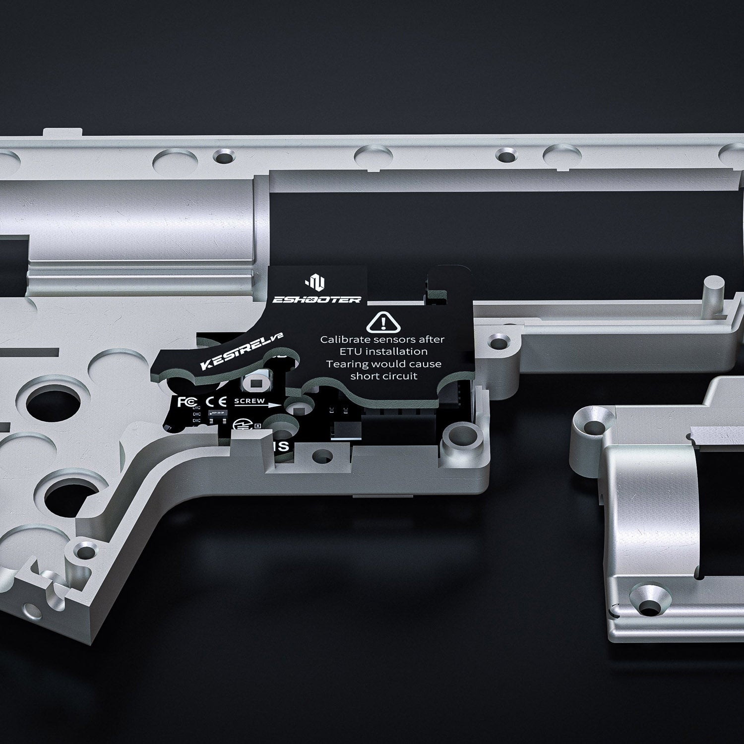 Eshooter Kestrel V2 ETU for V2 Gearbox AEG ( Wire: Backwired / Frontwired ) ( MOSFET, App, Bluetooth, Electronic Trigger )-Wire: Backwired