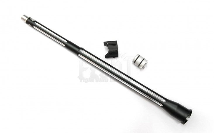 B*D style Ultramatch 14.5" outer barrel kit for WE/WA GBB w/ Proprietary Dummy Gas Block Combo(Black/Silver).625" Version