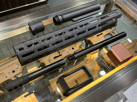 FCW MPX Carbine 14" Carbon Fiber Handguard Rail Conversion Full Kit For SIG AIR / VFC MPX AEG and APFG MPX-K GBB ( John Wick 3 JW TT Style )