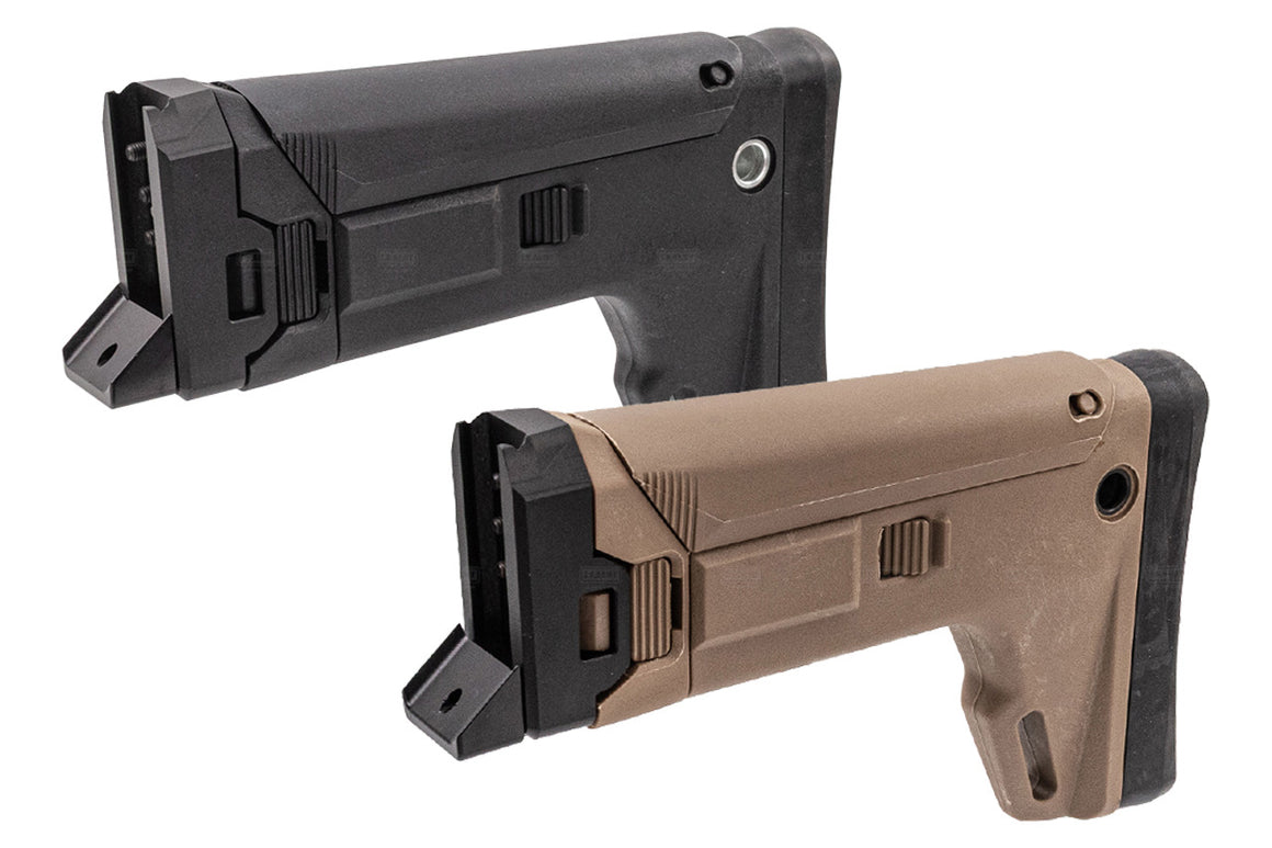 FCW ACR Style Adjustable Folding Stock For SIG AIR VFC MCX AEG / APFG 002 MPX-K / APFG 004 GBB Series-FDE