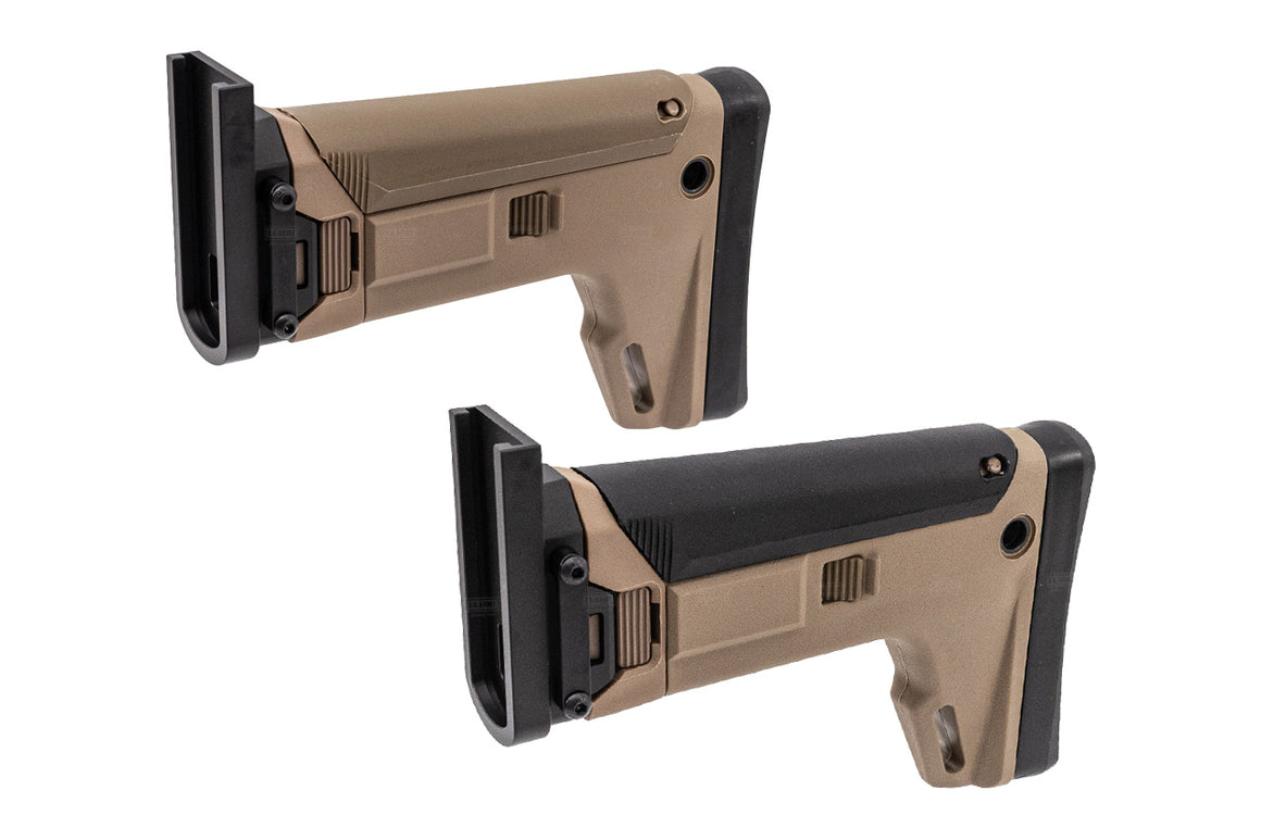 FCW Adjustable Folding Stock For Cybergun GM SCAR L MK2 GBBR Series -2 Tone