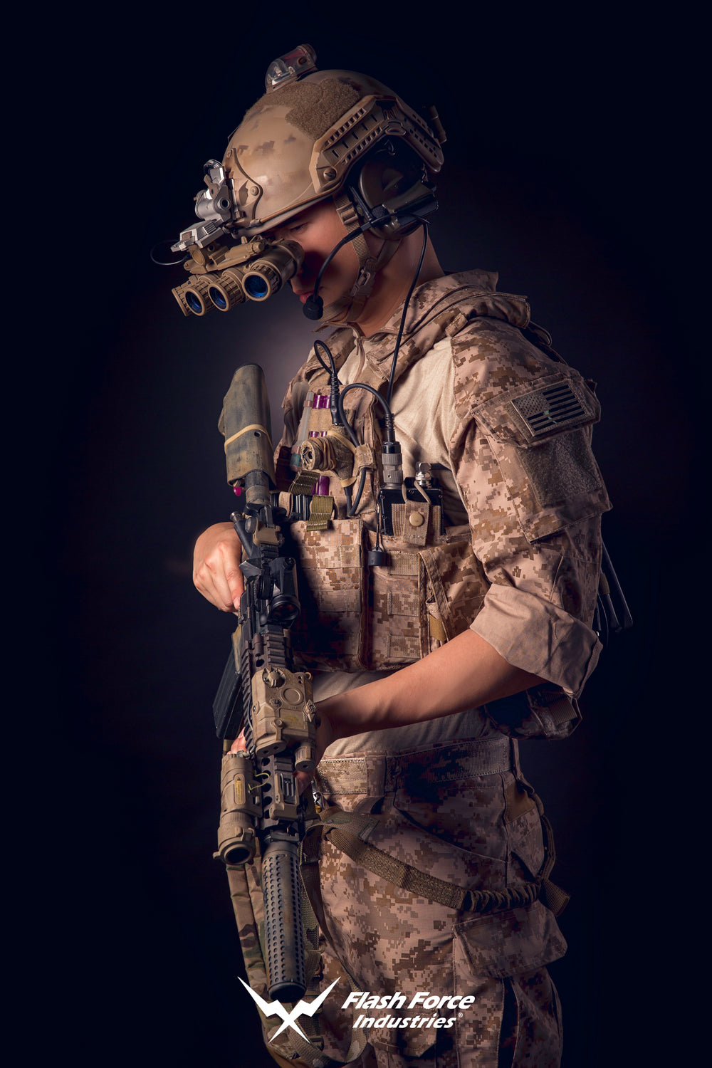 FFI AOR1 Style Camo Gen2 Combat Set EX. 2019 ( NAVY VER. ) ( AOR1 GEN2 ) ( NSWDG DEVGRU Cosplay Style )-XXL