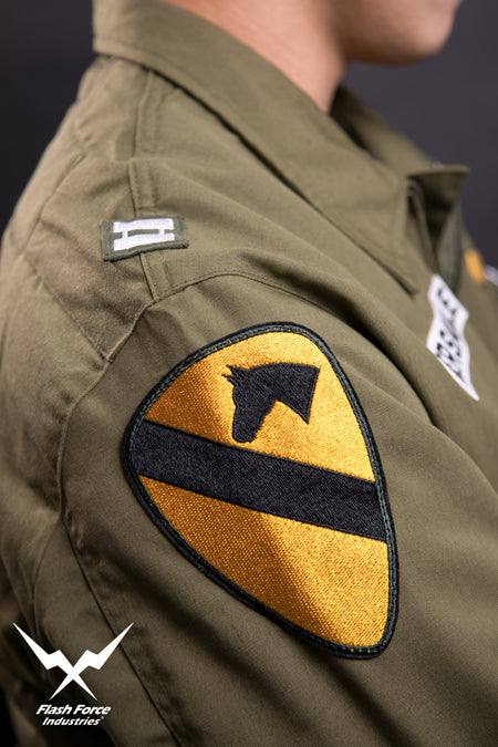 FFI - CVC Tanker Jacket ( Cold Weather Ver. US ARMY Military Vintage ) ( Olive Drab Green )-XL-Deluxe A ( with Patches )